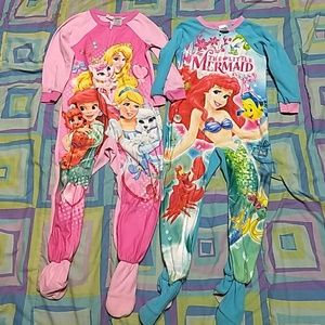 Girls Disney sleep onesies 5T